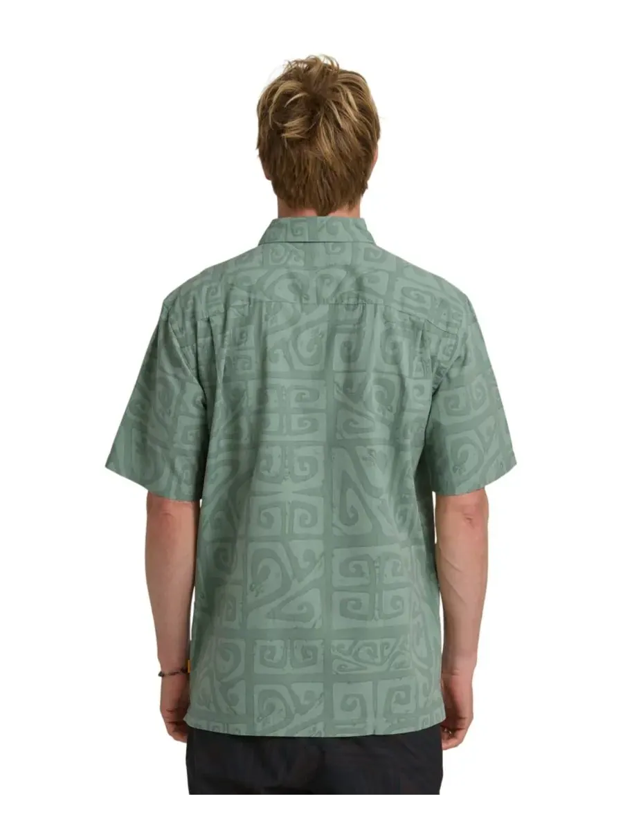 Quiksilver Waterman Мужская рубашка с коротким рукавом Quiksilver Tiki Beach — изображение 3 из 3, кувшинка