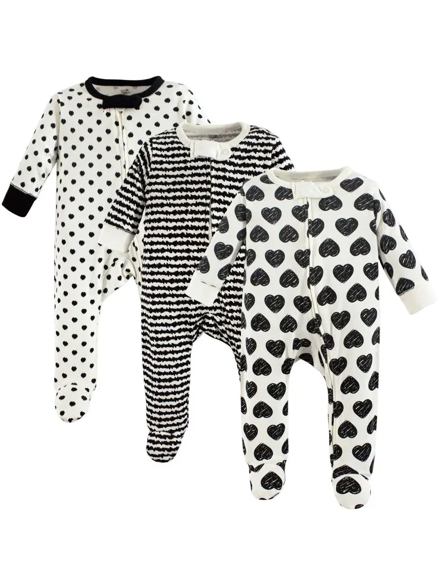 Комплект из 3 боди-комбинезонов Natural Cotton Sleep and Play Touched by Nature, Heart