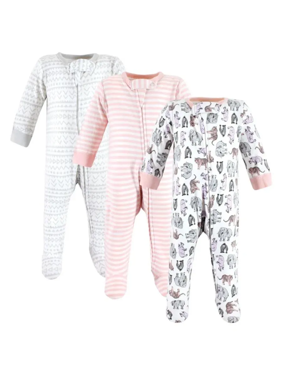 Комплект из 3 боди-комбинезонов Natural Cotton Sleep and Play Touched by Nature, Girl Endangered