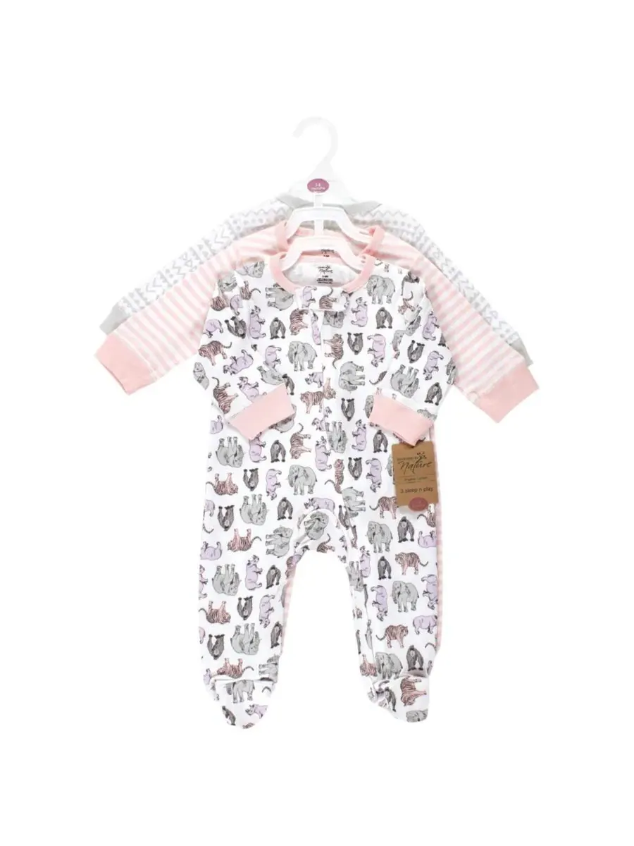 Комплект из 3 боди-комбинезонов Natural Cotton Sleep and Play Touched by Nature, Girl Endangered — изображение 5 из 5