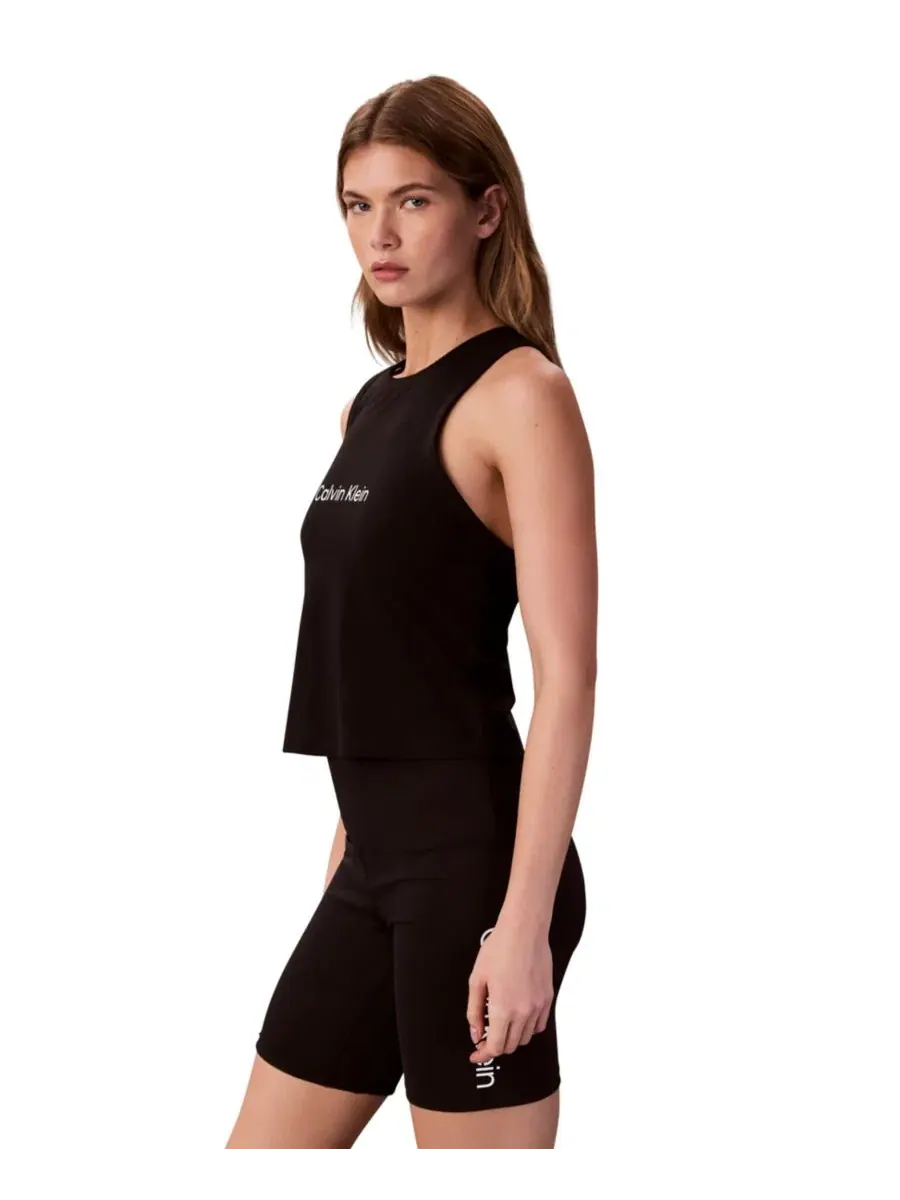 Укороченный женский топ-майка Calvin Klein Performance — изображение 3 из 5, черный