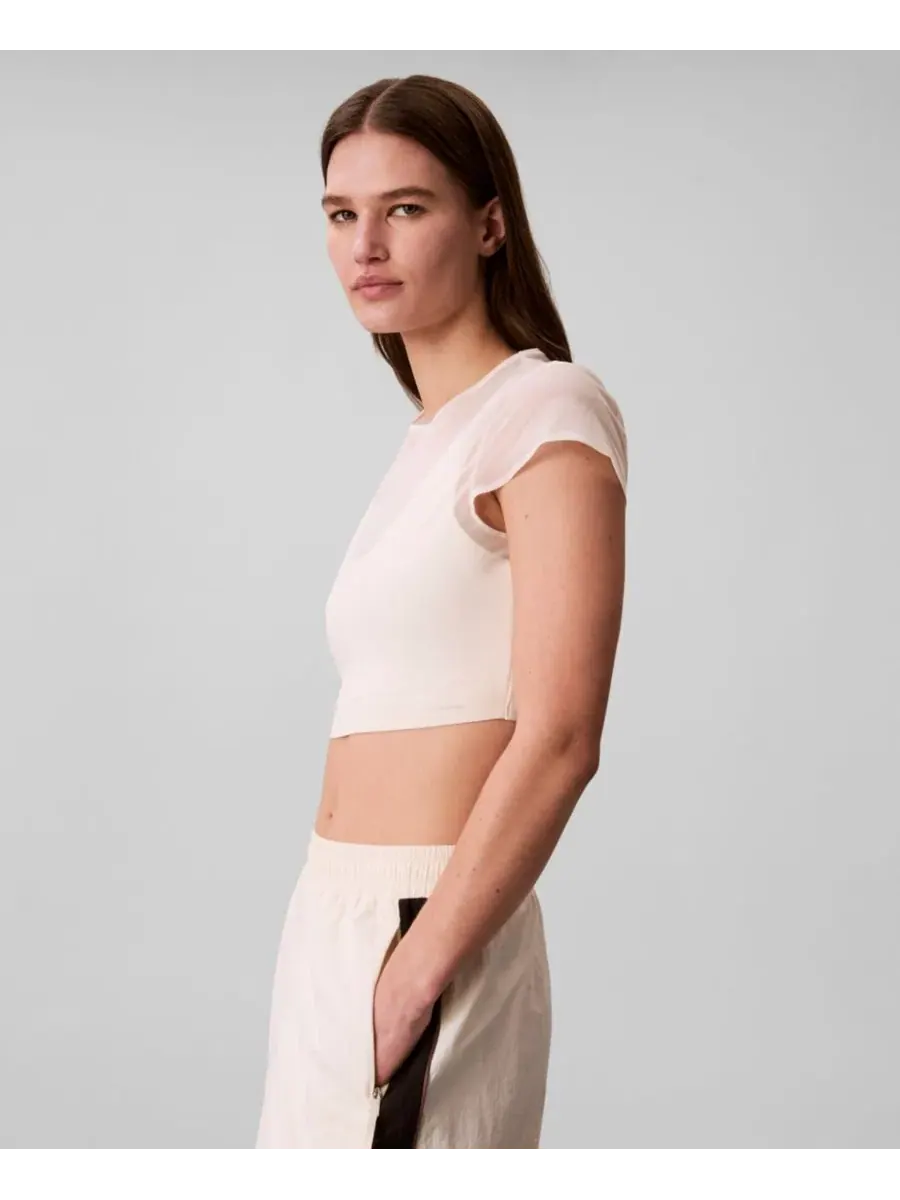 Женский спортивный топ с коротким рукавом, придающий фигуре желаемую форму Calvin Klein Performance — изображение 2 из 6