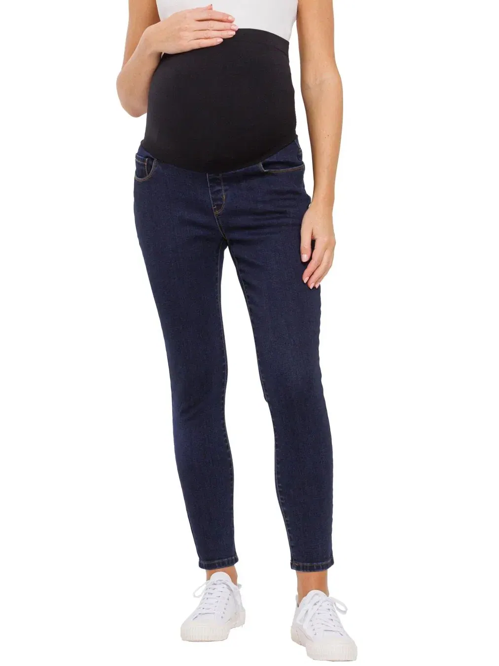 Джинсы скинни для беременных с высокой посадкой, модель Over the Belly Skinny Jeans with Pockets — изображение 1 из 5