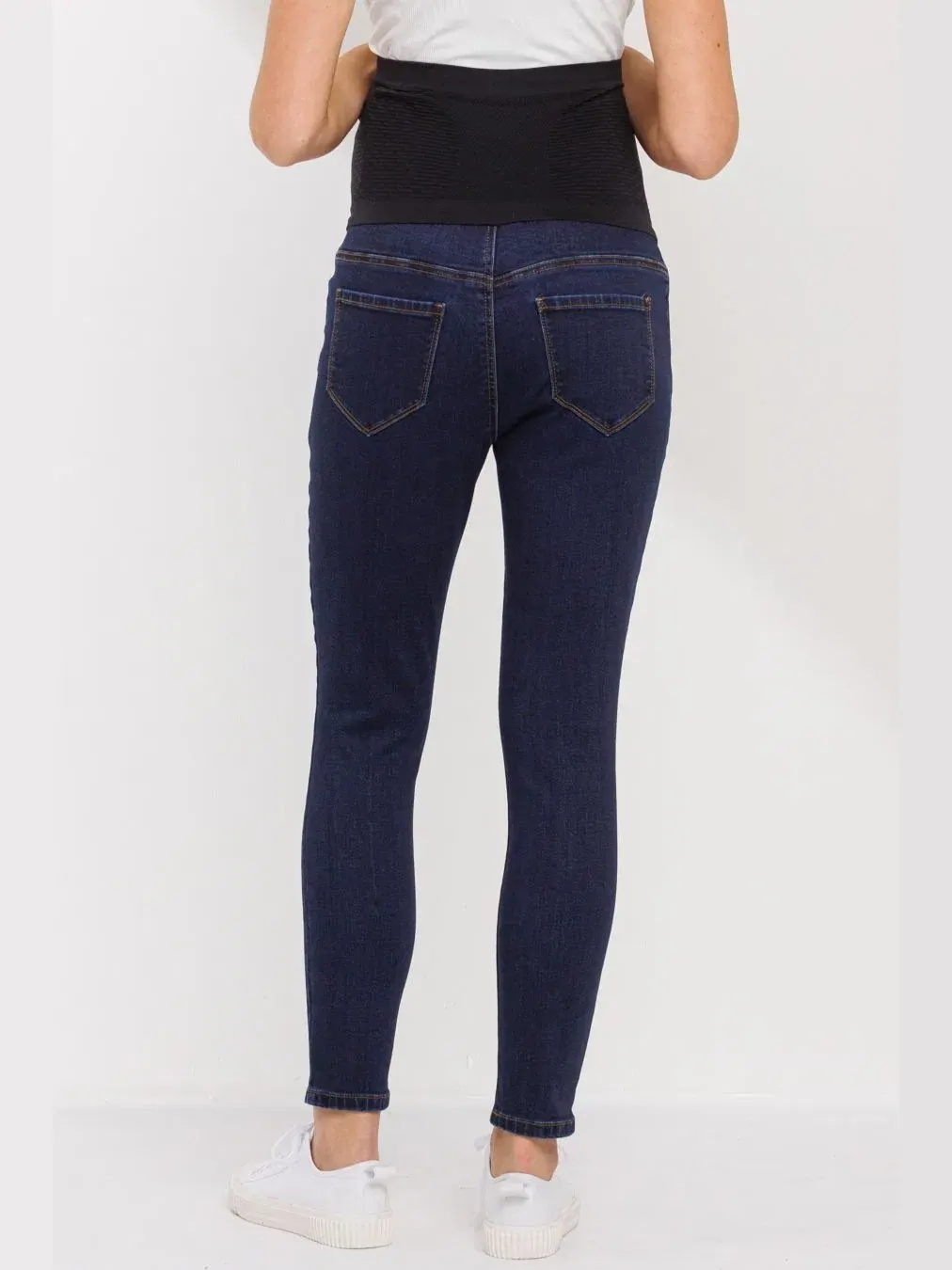 Джинсы скинни для беременных с высокой посадкой, модель Over the Belly Skinny Jeans with Pockets — изображение 3 из 5