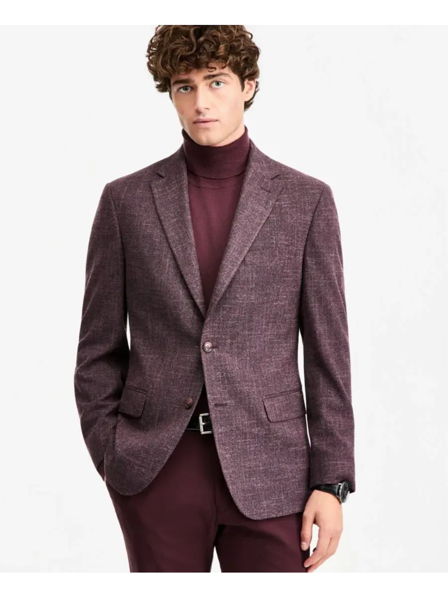 Пиджак спортивный Modern-Fit Burgundy Solid Sport Coat Tommy Hilfiger