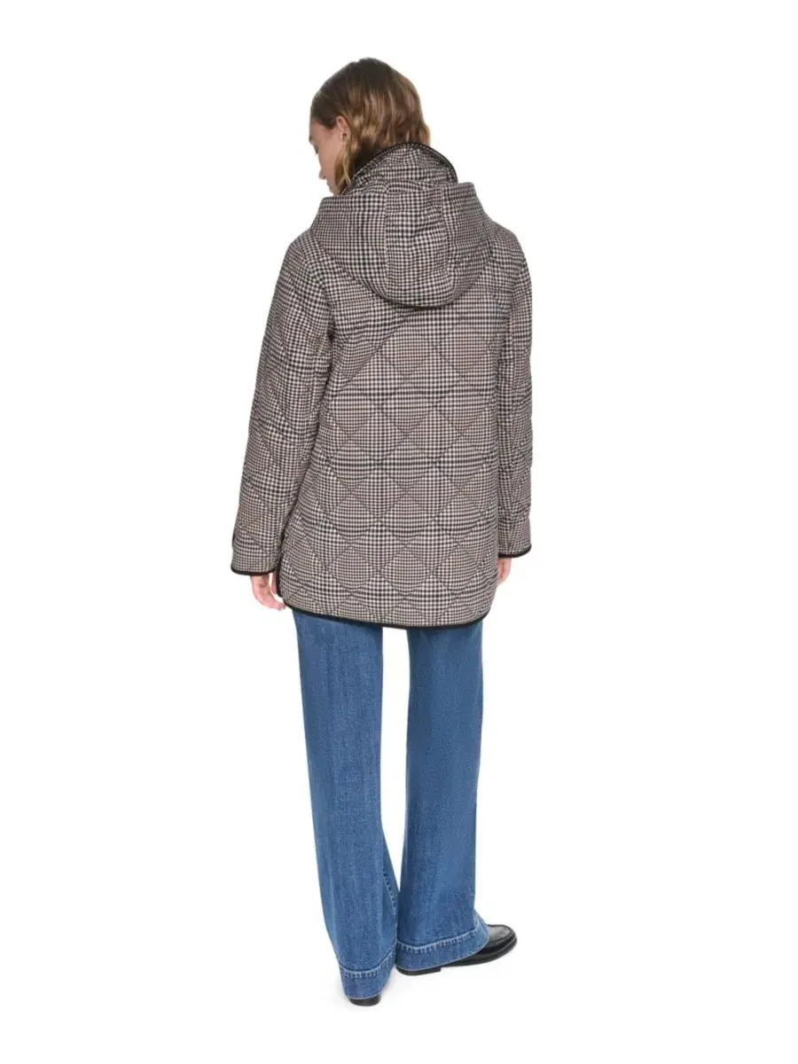 Женское стеганое пальто с воротником из вельвета DKNY, Heritage Plaid — изображение 5 из 6
