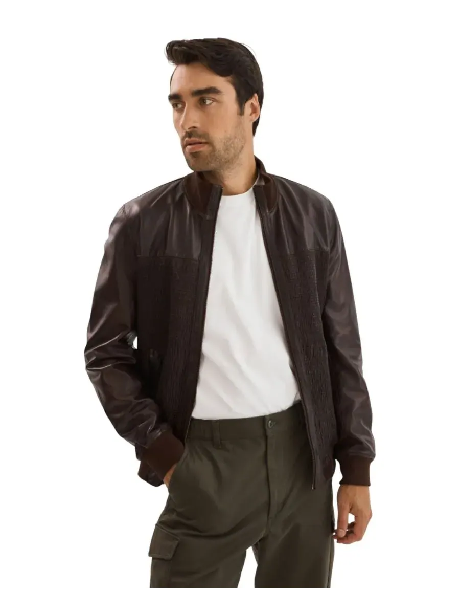 Мужская кожаная куртка COMO Regency Leathers — изображение 2 из 4, коричневый