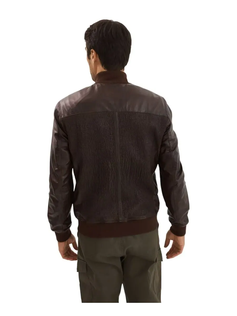 Мужская кожаная куртка COMO Regency Leathers — изображение 3 из 4, коричневый