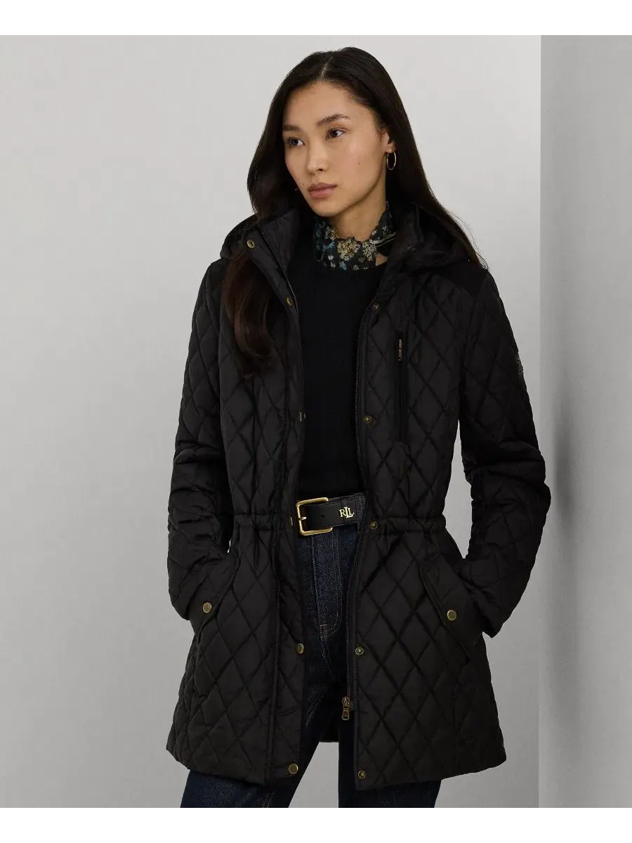 Женское пальто-анорак с капюшоном, Diamond Quilted Lauren Ralph Lauren