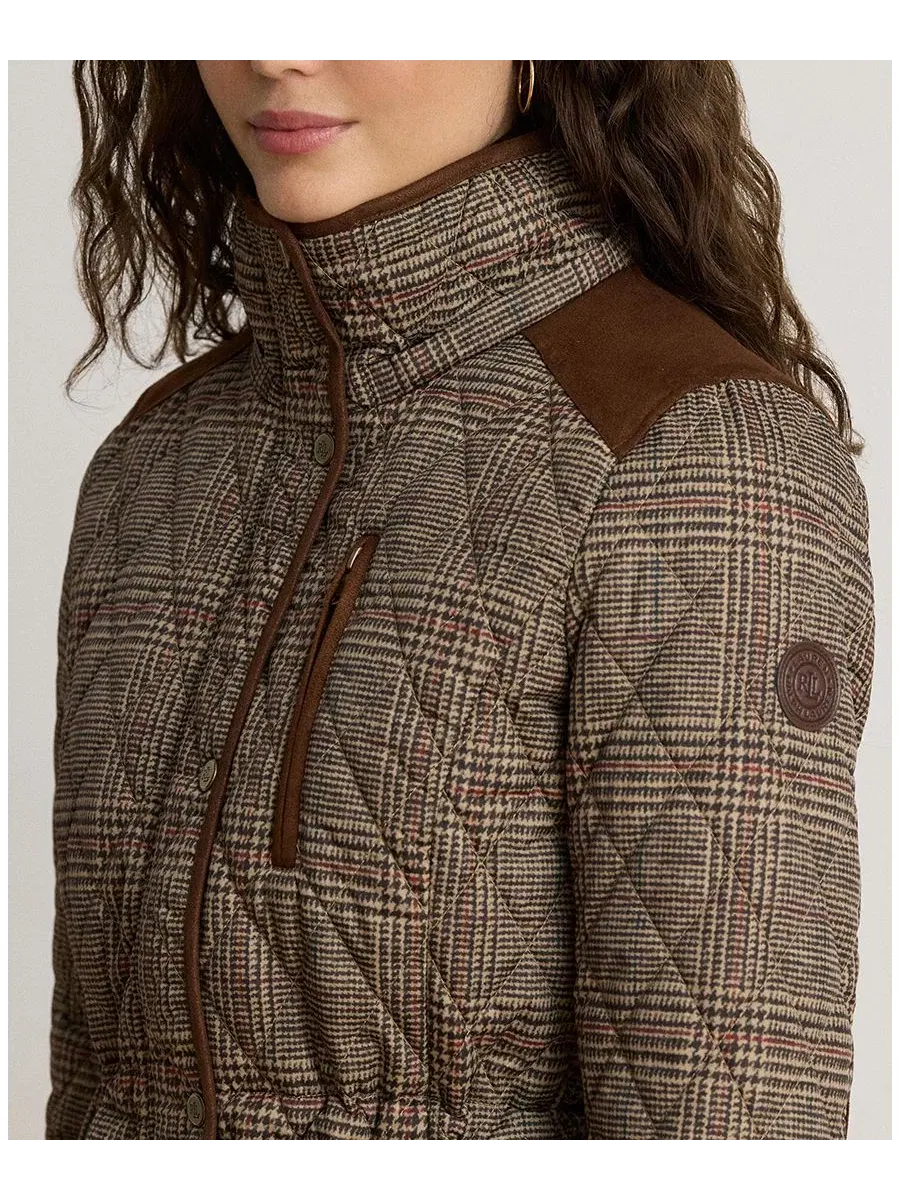 Пальто-анорак с капюшоном, Diamond Quilted Lauren Ralph Lauren, Heritage Plaid — изображение 3 из 6