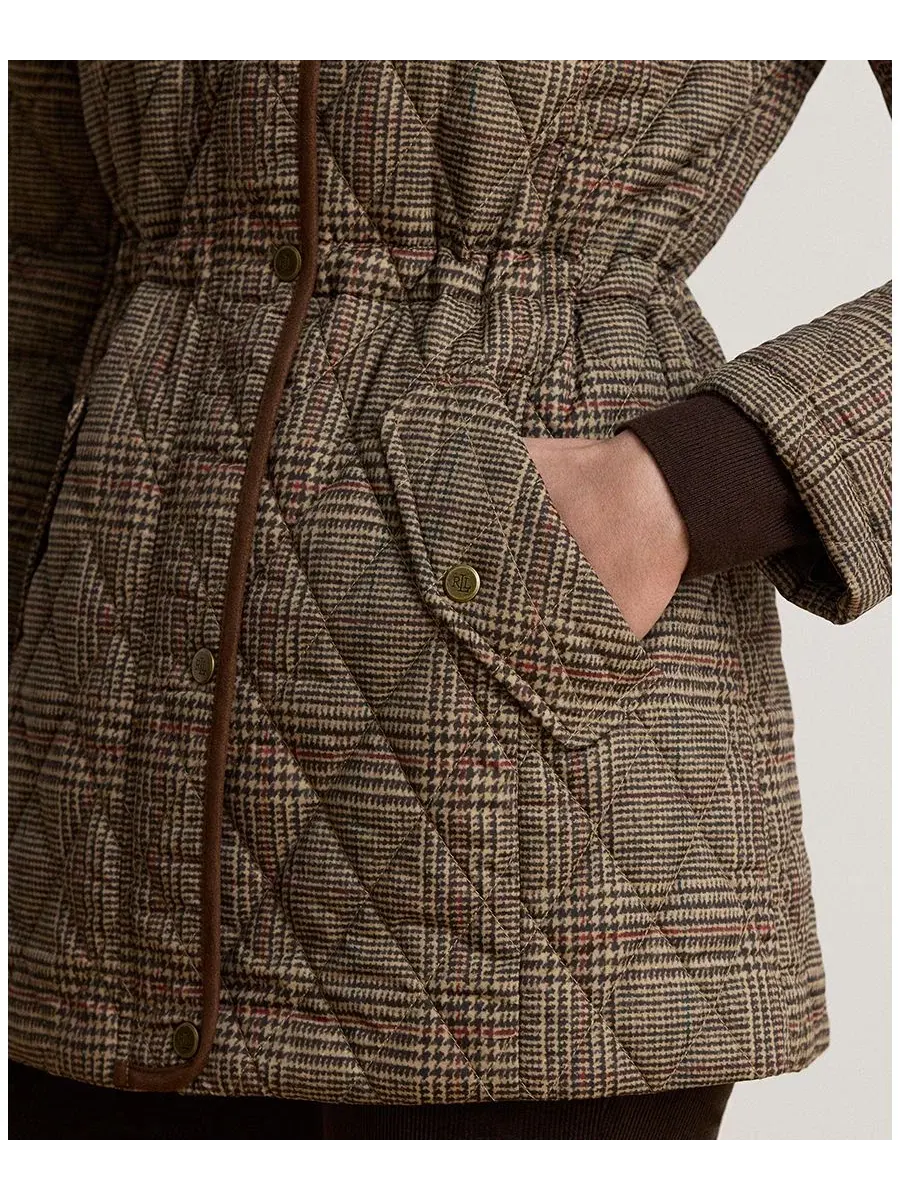 Пальто-анорак с капюшоном, Diamond Quilted Lauren Ralph Lauren, Heritage Plaid — изображение 4 из 6