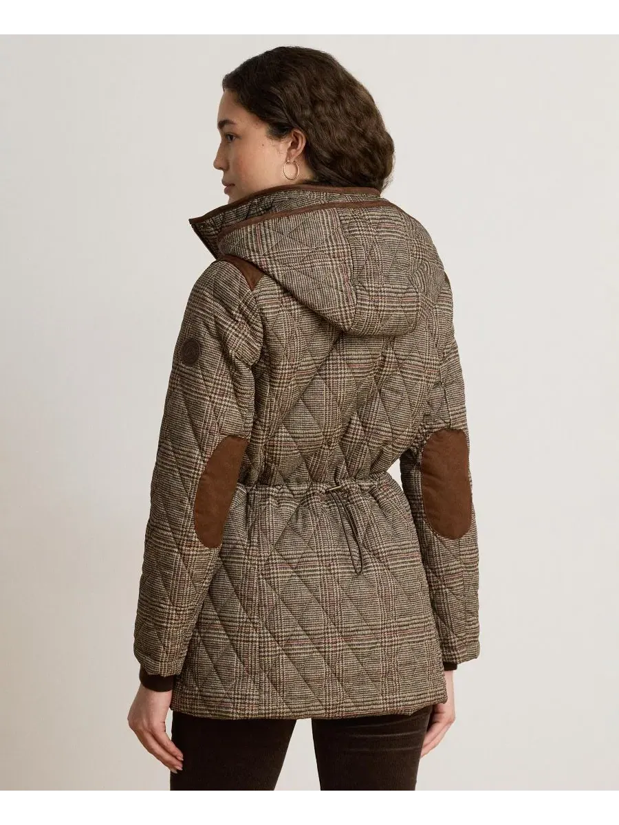 Пальто-анорак с капюшоном, Diamond Quilted Lauren Ralph Lauren, Heritage Plaid — изображение 5 из 6