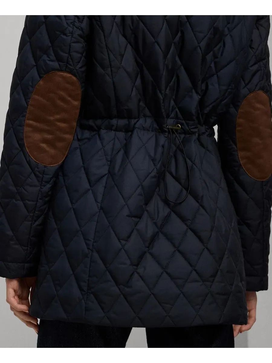 Пальто-анорак с капюшоном, Diamond Quilting Lauren Ralph Lauren — изображение 4 из 5, темный темно-синий