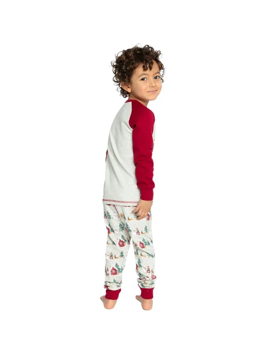 Комплект пижам из хлопка с рождественским принтом Holiday Family Pajamas Deux par Deux — изображение 4 из 6, бежевый