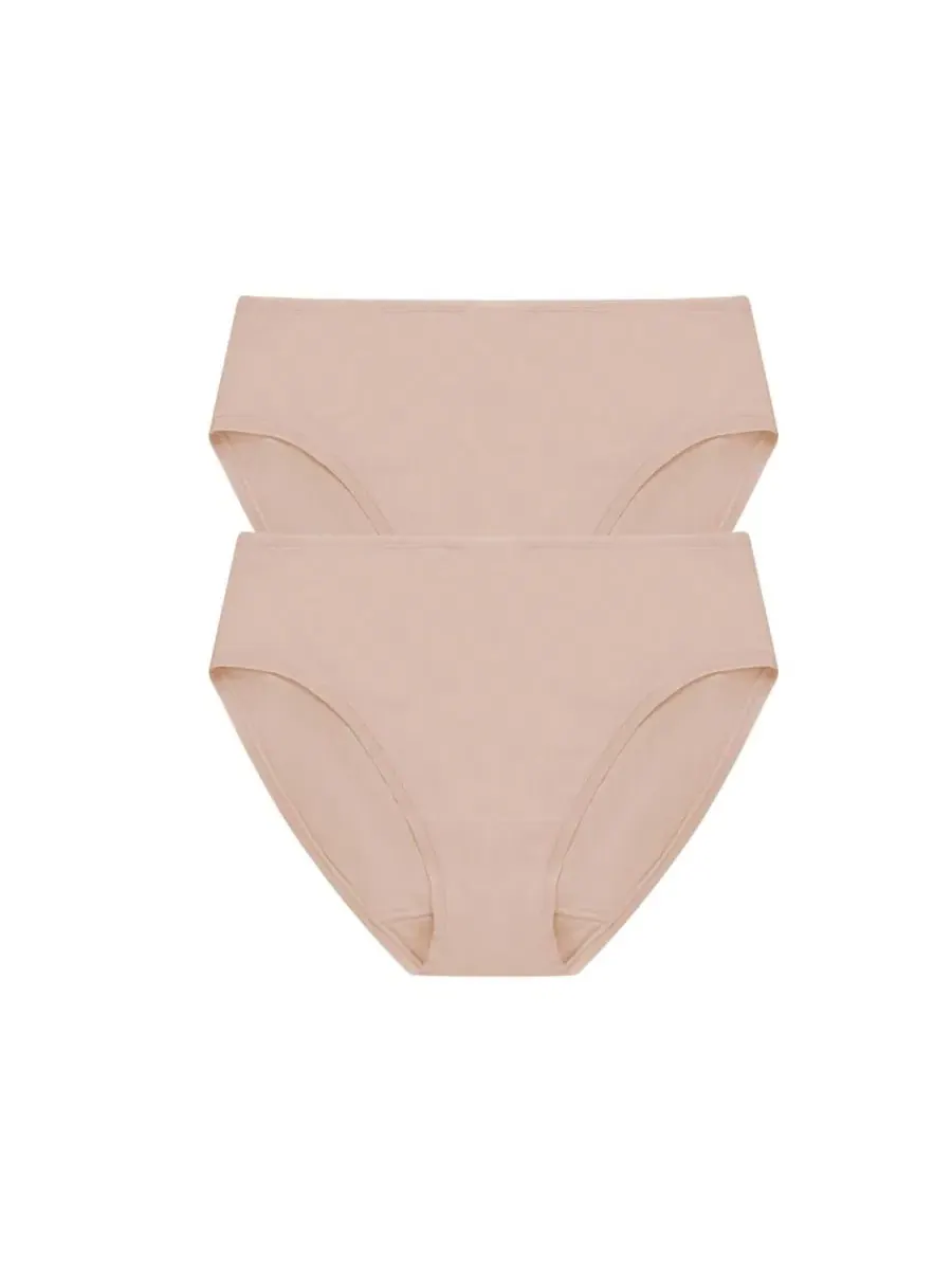 Трусы-хипстеры набор из 2 шт. Bliss Bare Cotton Natori, Lt. Mocha