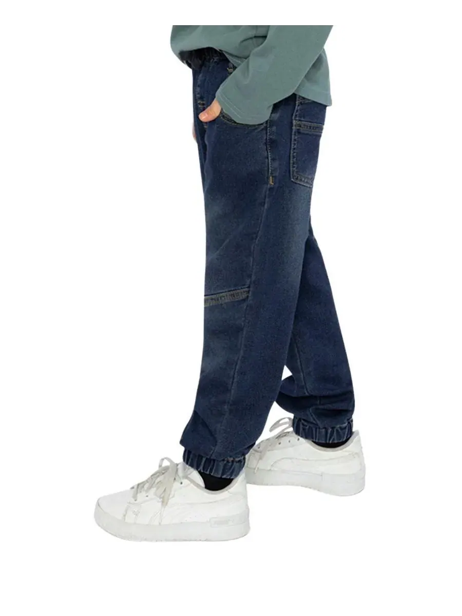 Детские джоггеры из футера с деним-эффектом Boys Must-Haves Deux par Deux — изображение 3 из 5