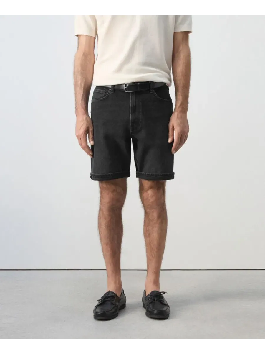 Шорты-бермуды slim fit с манжетами, модель Slim-Fit Cuffed 9.45" Bermuda Shorts MANGO