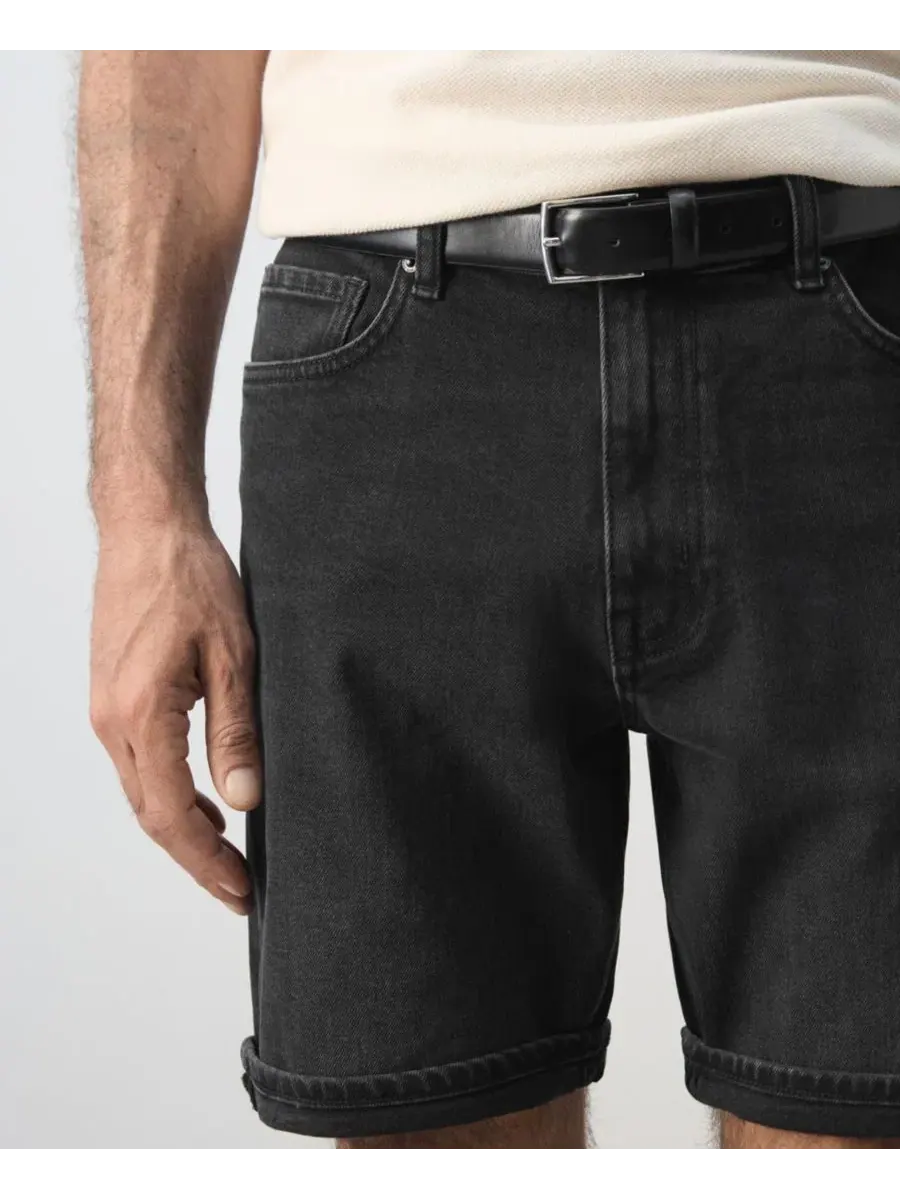 Шорты-бермуды slim fit с манжетами, модель Slim-Fit Cuffed 9.45" Bermuda Shorts MANGO — изображение 6 из 8
