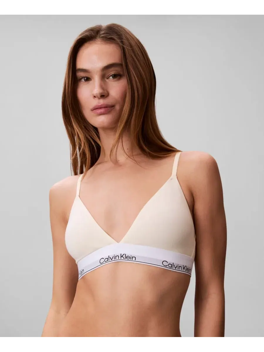 Комплект бюстгальтера и трусов-бикини Calvin Klein — изображение 1 из 6, светло-желтый