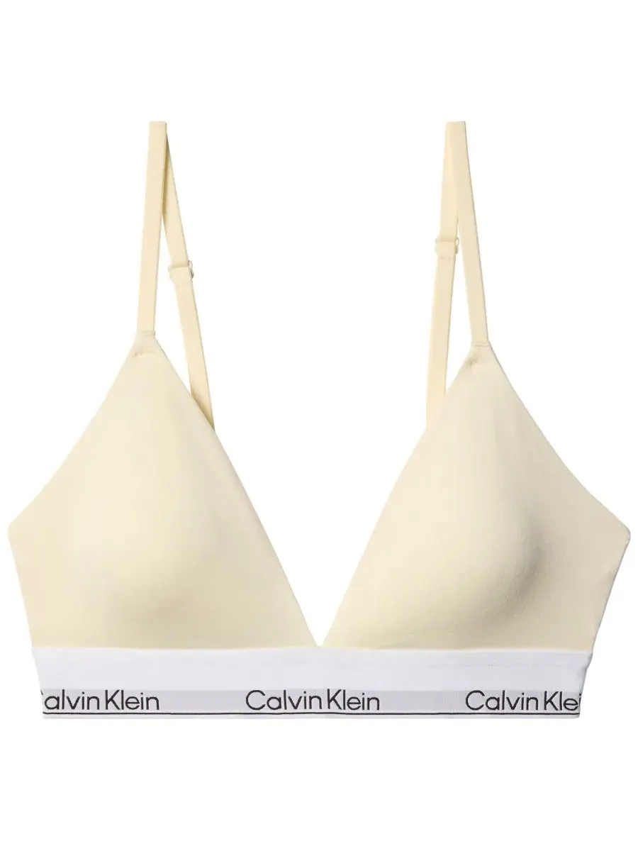 Комплект бюстгальтера и трусов-бикини Calvin Klein — изображение 2 из 6, светло-желтый