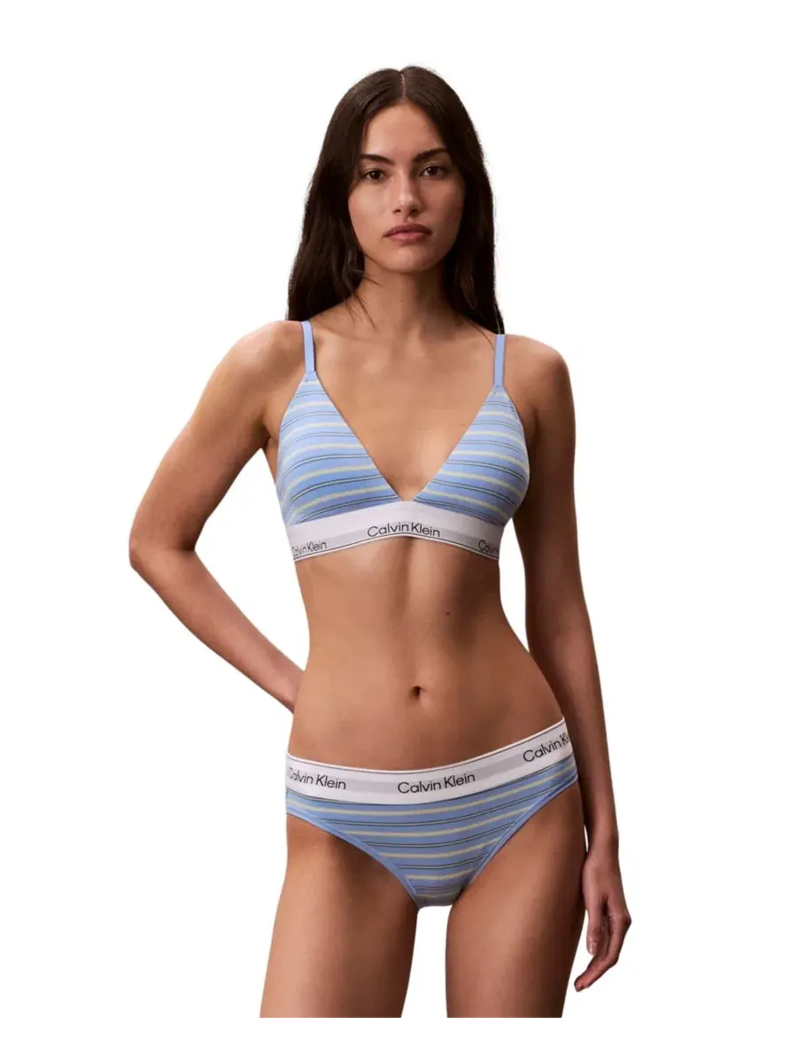 Комплект бюстгальтера и трусов-бикини Calvin Klein — изображение 1 из 5, синий