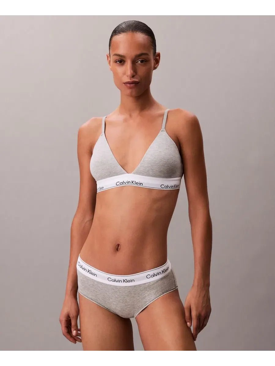 Комплект бюстгальтера и трусов-бикини из хлопка с модалом, модель Icon Cotton-Modal Calvin Klein — изображение 1 из 6, ландыш