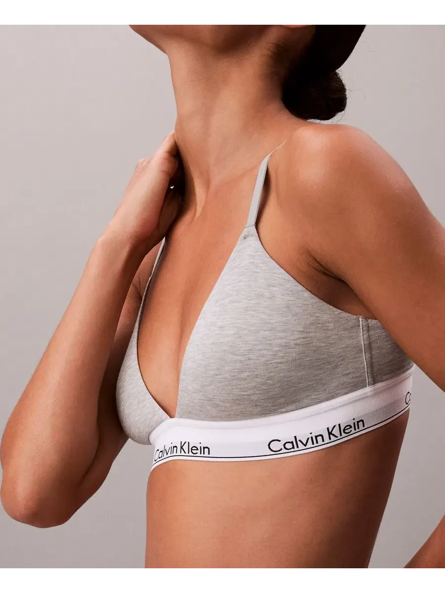 Комплект бюстгальтера и трусов-бикини из хлопка с модалом, модель Icon Cotton-Modal Calvin Klein — изображение 6 из 6, ландыш
