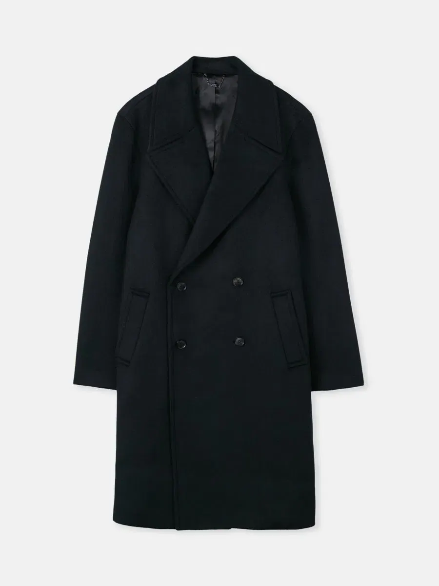 Двубортное кашемировое пальто Gobi Cashmere — изображение 2 из 11, черный-синий графитовый