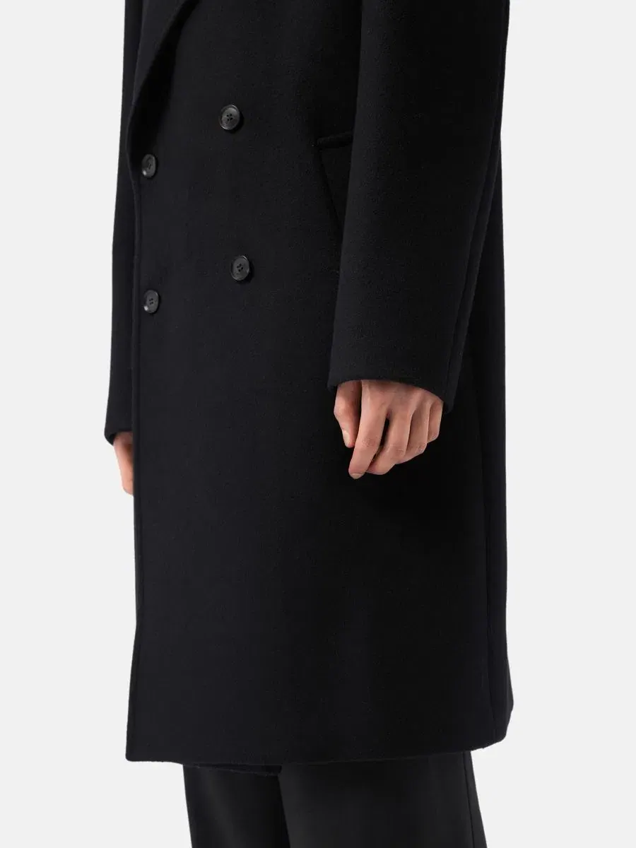 Двубортное кашемировое пальто Gobi Cashmere — изображение 11 из 11, черный-синий графитовый