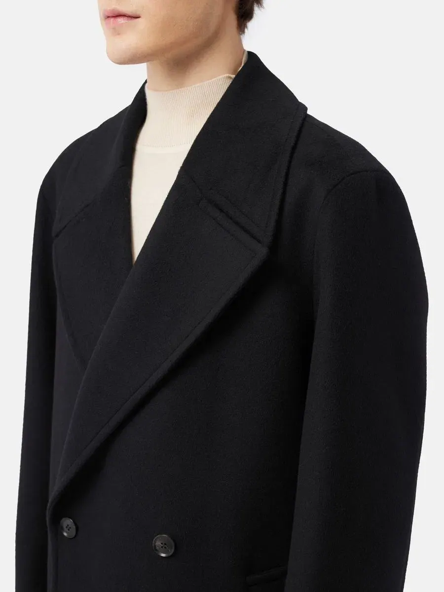 Двубортное кашемировое пальто Gobi Cashmere — изображение 5 из 11, черный-синий графитовый