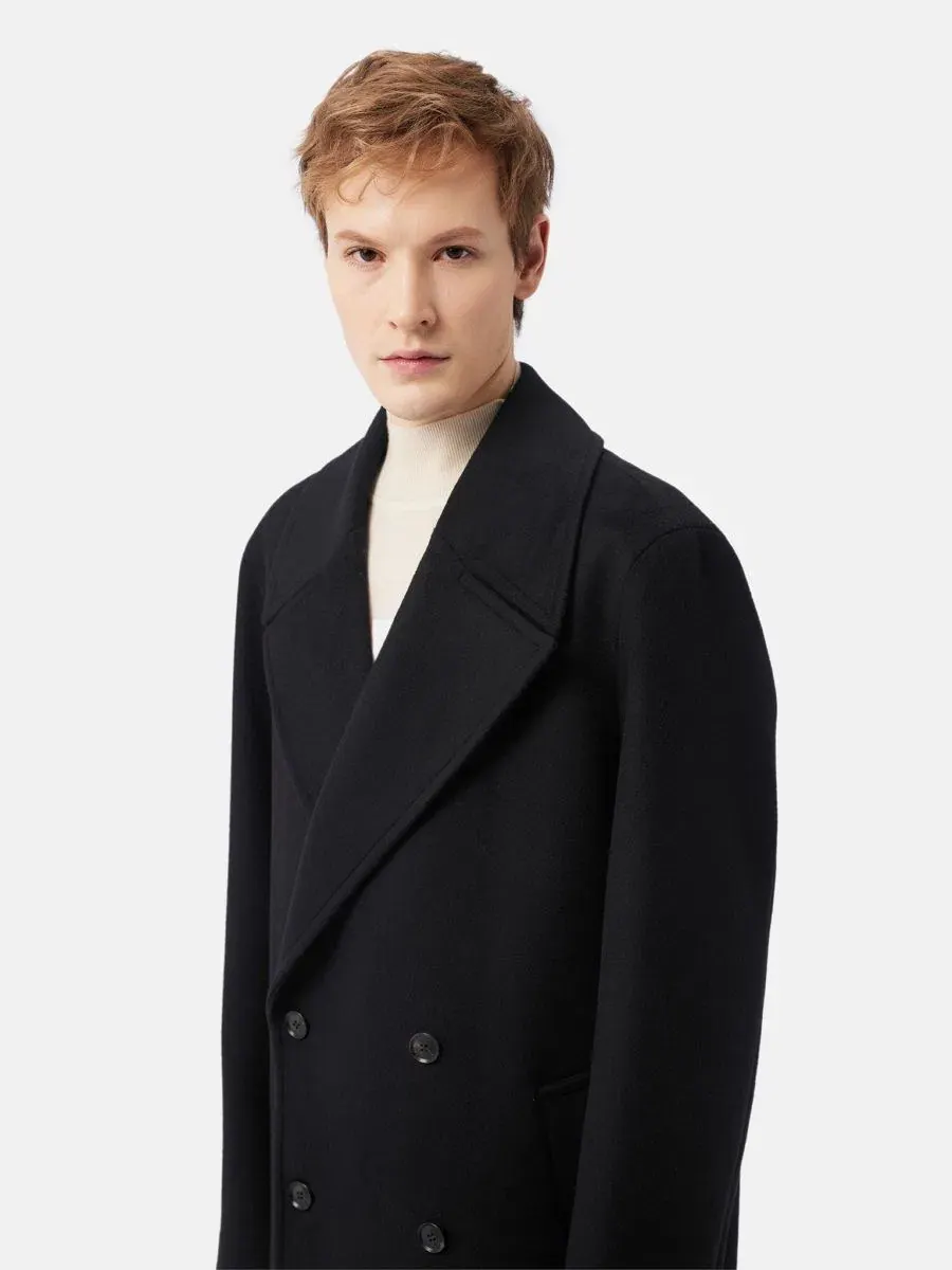 Двубортное кашемировое пальто Gobi Cashmere — изображение 6 из 11, черный-синий графитовый