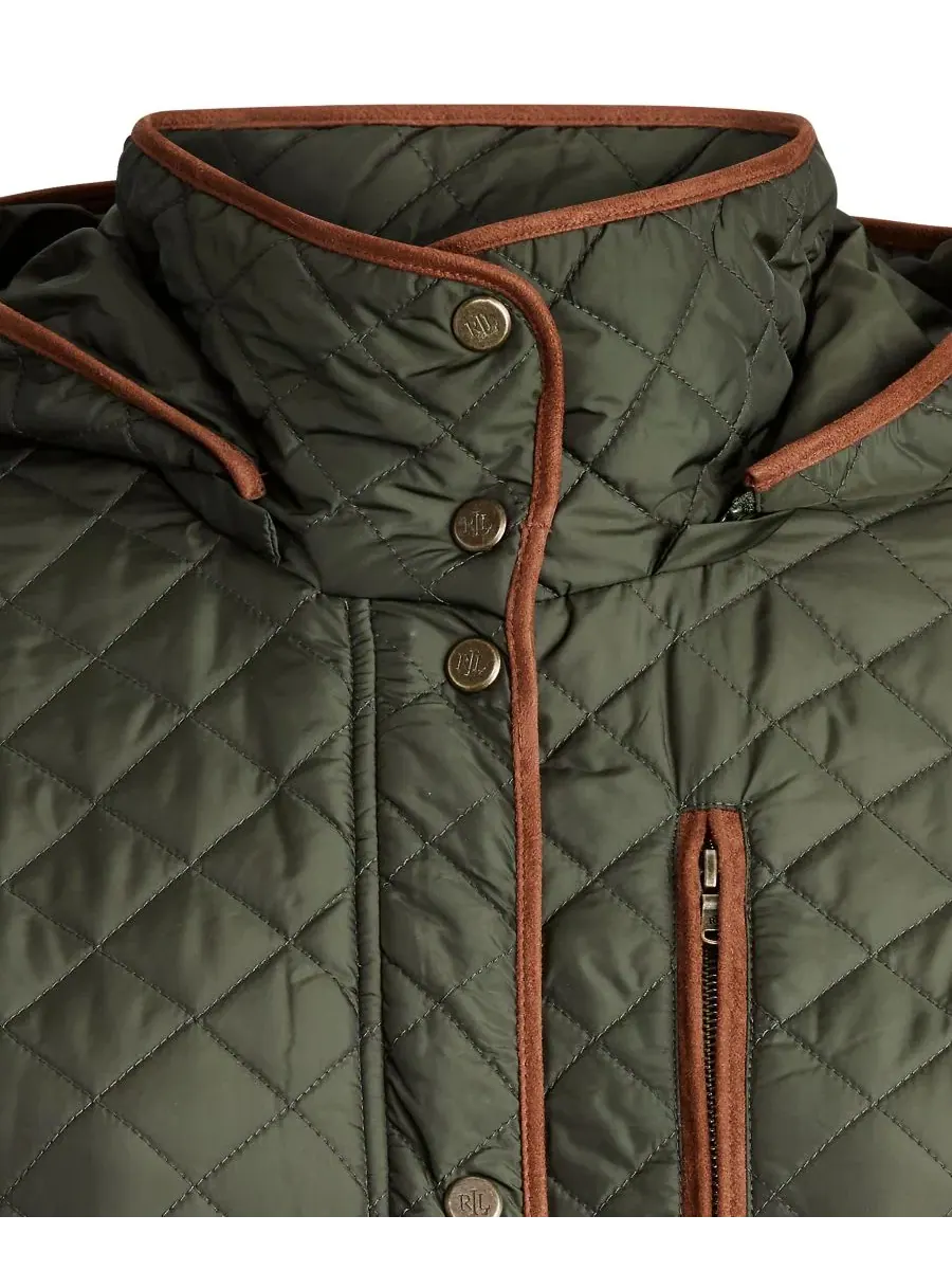 Пальто с капюшоном и стеганым узором Lauren Ralph Lauren, Litchfield Loden — изображение 2 из 2