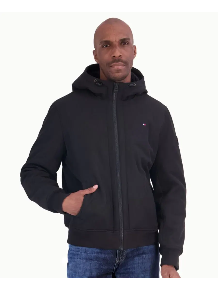 Куртка-бомбер с подкладкой из шерпы Tommy Hilfiger — изображение 1 из 5, черный