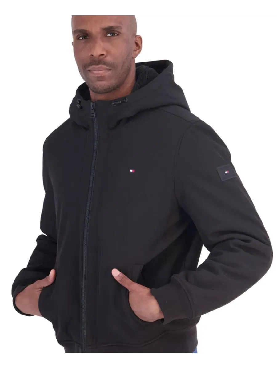 Куртка-бомбер с подкладкой из шерпы Tommy Hilfiger — изображение 3 из 5, черный