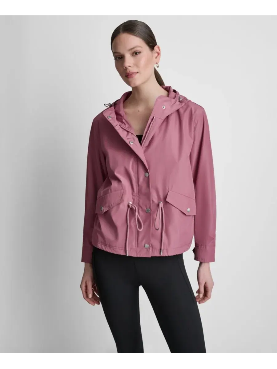 Женская куртка с капюшоном, укороченная, с длинным рукавом DKNY Sport