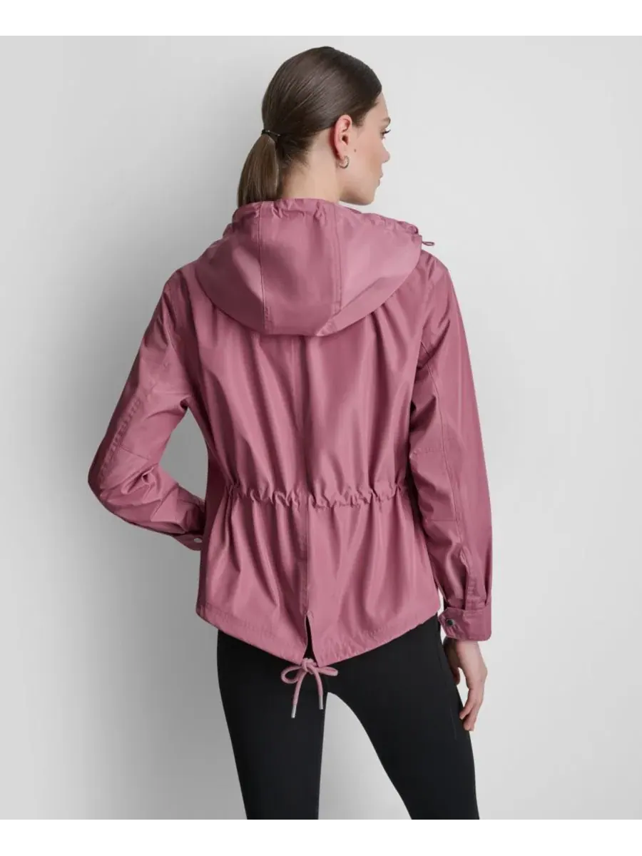 Женская куртка с капюшоном, укороченная, с длинным рукавом DKNY Sport — изображение 5 из 5, розовый