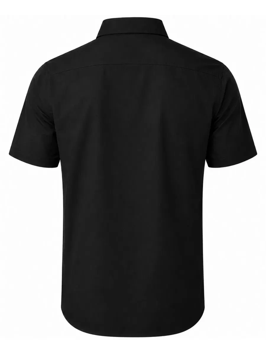 Рубашка с коротким рукавом Slim Fit James Tailor — изображение 2 из 3, черный