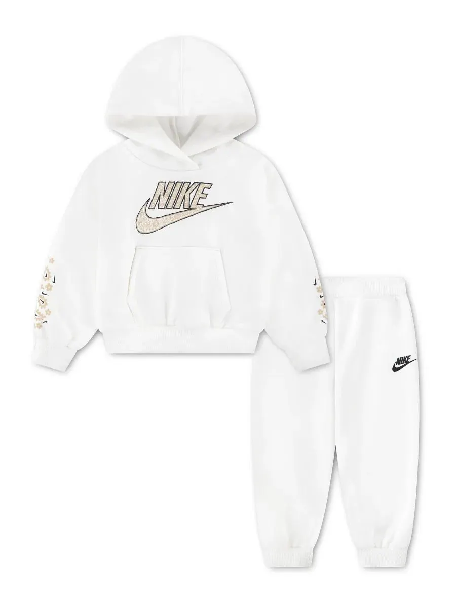 Комплект из худи и джоггеров с принтом Nike — изображение 1 из 4, голубой