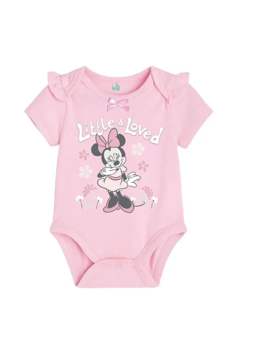 Комплект из 4 предметов Minnie Mouse с курткой, боди и штанами Disney — изображение 4 из 6, розовый