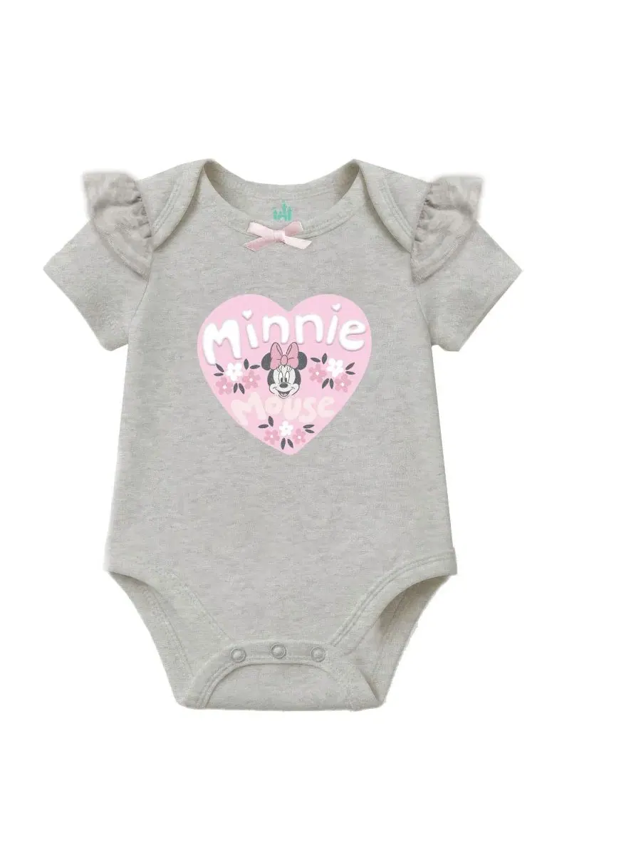 Комплект из 4 предметов Minnie Mouse с курткой, боди и штанами Disney — изображение 5 из 6, розовый