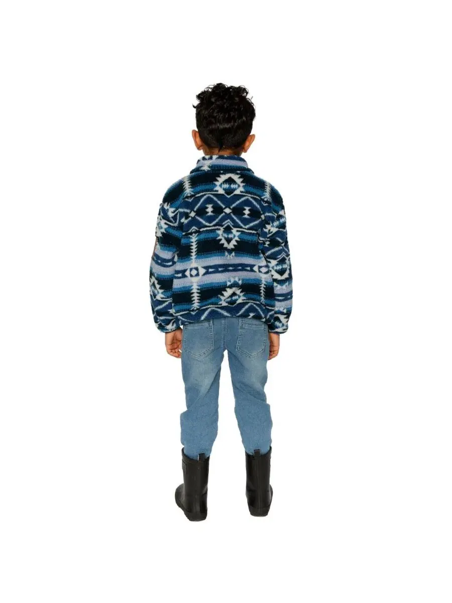 Куртка-худи из флиса Aztec Deux par Deux — изображение 4 из 6, синий