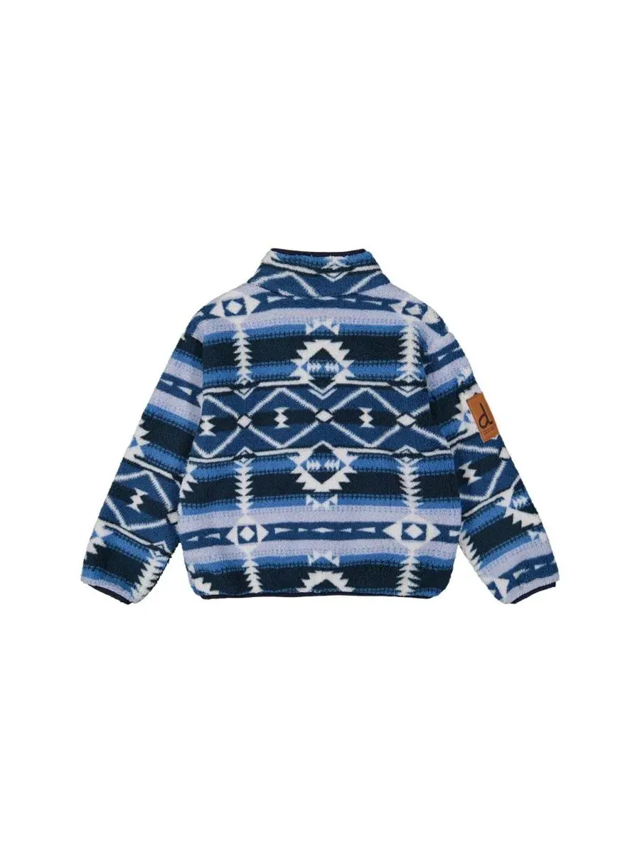 Куртка-худи из флиса Aztec Deux par Deux — изображение 5 из 6, синий
