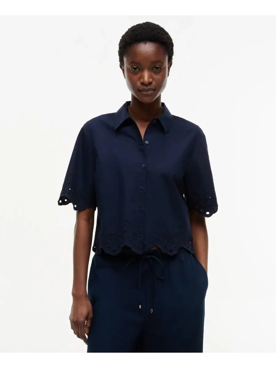 Блузка с вышивкой, короткий рукав Tommy Hilfiger