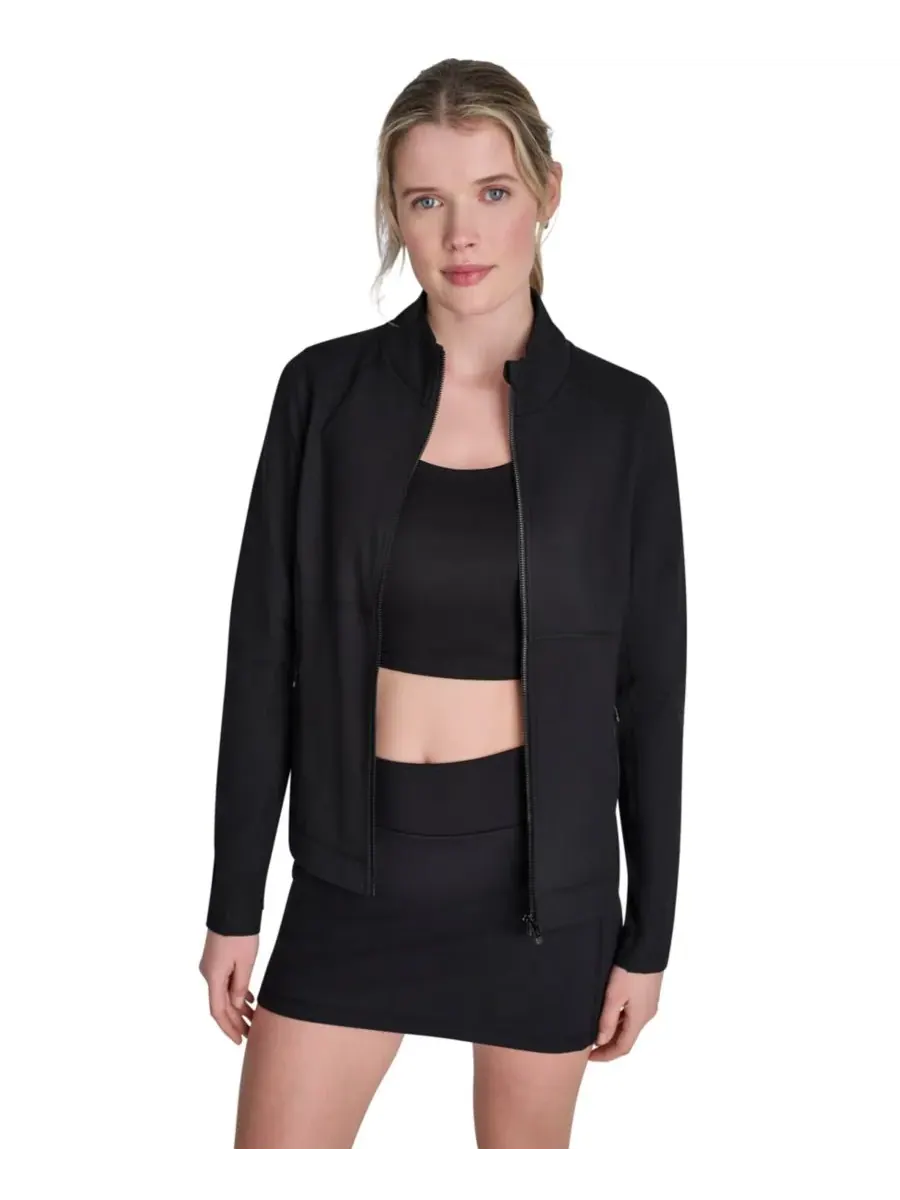 Женская компрессионная куртка Balance на молнии DKNY Sport — изображение 2 из 6, черный