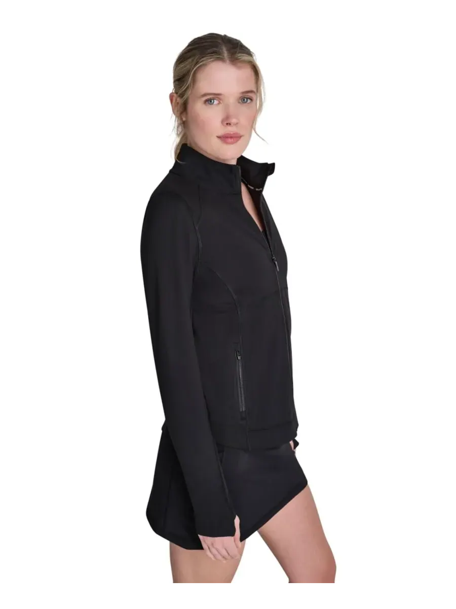 Женская компрессионная куртка Balance на молнии DKNY Sport — изображение 3 из 6, черный