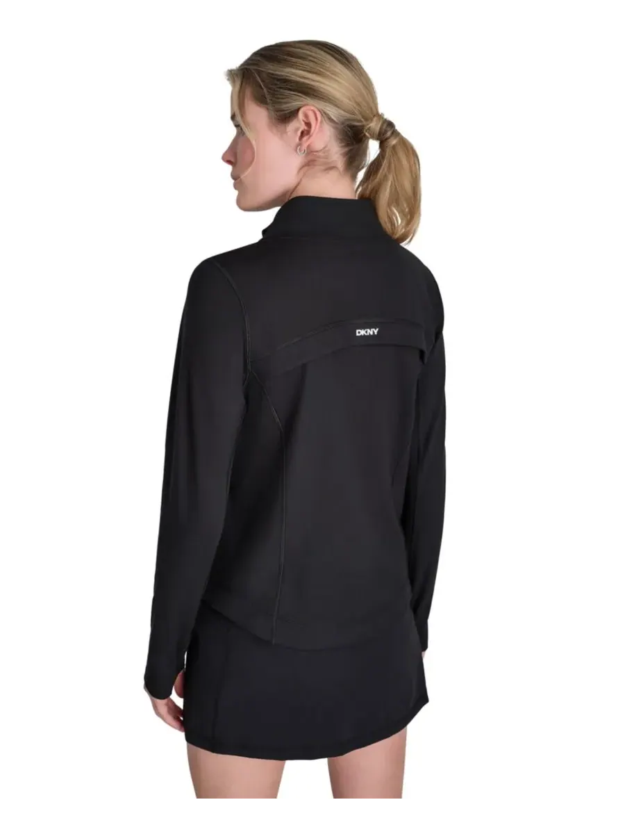 Женская компрессионная куртка Balance на молнии DKNY Sport — изображение 6 из 6, черный