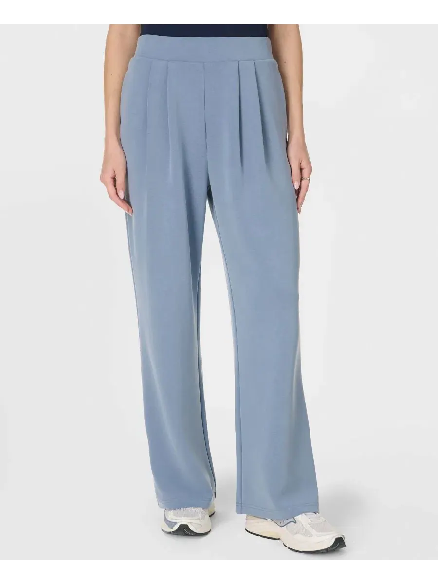 Женские широкие брюки цвета «песочный оттенок» Sweaty Betty — синий