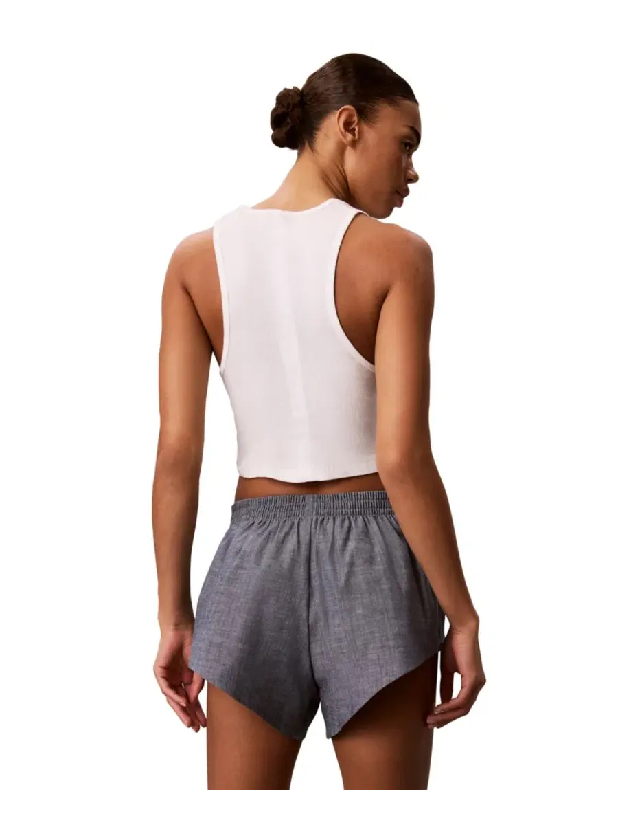 Шорты-пижама Calvin Klein с высокой посадкой — изображение 5 из 8, синий