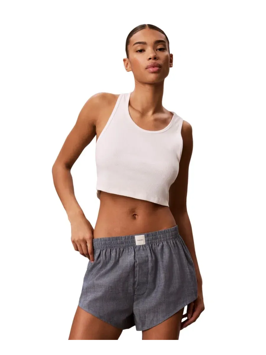 Шорты-пижама Calvin Klein с высокой посадкой — изображение 6 из 8, синий