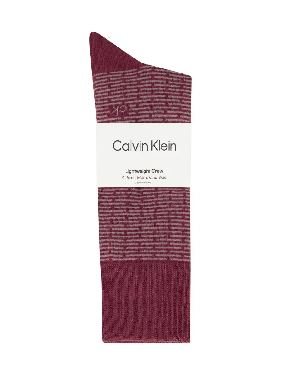 Мужские хлопковые носки средней высоты, комплект из 4 штук Calvin Klein — изображение 2 из 11